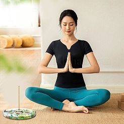 Плоские круглые Молды для держателей благовоний из пищевого силикона&nbsp;SIMO-PW0006-048