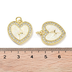 Латунные микропаве прозрачные подвески с фианитом&nbsp;KK-L213-015G