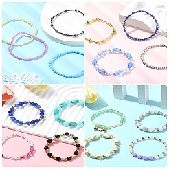 Наборы для самостоятельного изготовления браслетов из бусин в стиле бохо&nbsp;DIY-YW0011-38