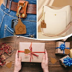 100 шт. прямоугольные бирки из искусственной кожи&nbsp;DIY-OC0014-27A