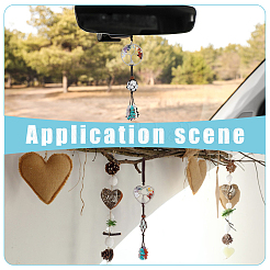 2 шт. подвеска из натурального и синтетического камня в виде дерева жизни&nbsp;HJEW-UN00077