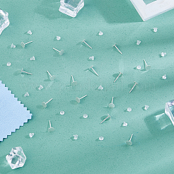 925 серебряная фурнитура для плоских серег-пусетов&nbsp;STER-DC0001-57A