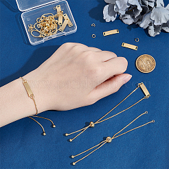 Набор для самостоятельного изготовления браслета из латунных звеньев в форме прямоугольника&nbsp;DIY-UN0056-19