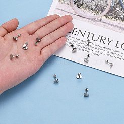 Серьги-штанги для хрящей из нержавеющей стали 201&nbsp;LS-EJEW-R147-36