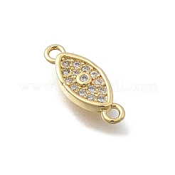 Латунные подвески для глаз с микро-паве и прозрачным кубическим цирконием&nbsp;KK-D431-063G
