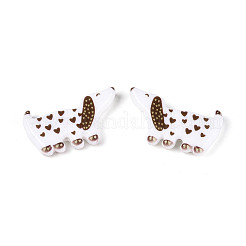 Печатные непрозрачные бусины из смолы&nbsp;RESI-N043-04B