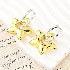 Серьги-кольца из латуни для женщин&nbsp;EJEW-U057-06C-03GP