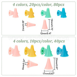 120 шт. 8 протектора для кончиков спиц из синтетического каучука&nbsp;DIY-NB0010-19
