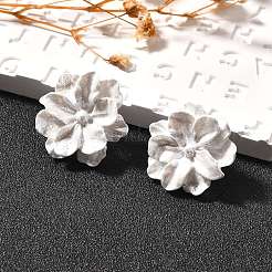 Серьги-гвоздики из сплава и 925 стерлингового серебра и акрила&nbsp;LS-EJEW-Q013-09A