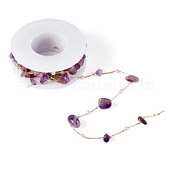 2 м цепочки из натурального аметиста и АБС-пластика&nbsp;CHC-TA0001-25