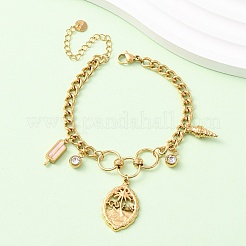 Летние браслеты с подвесками из нержавеющей стали 304&nbsp;BJEW-C135-03G