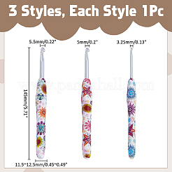 3 шт. 3 вида алюминиевых крючков для вязания&nbsp;AJEW-WR0003-10