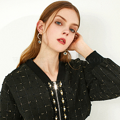 10шт 5 цвета латунные микропаве прозрачные кубические циркониевые подвески&nbsp;ZIRC-DC0001-21