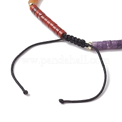 Браслеты из плетеных бусин из натуральных и синтетических драгоценных камней&nbsp;AJEW-AN00611