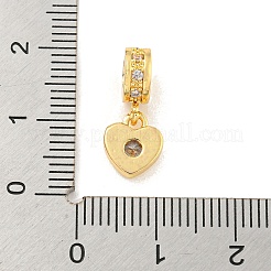 Латунные микропаве прозрачные подвески с фианитом&nbsp;LS-KK-U007-02G-01