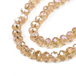 Стеклянные бусины с гальваническим покрытием &nbsp;EGLA-A034-T10mm-B23