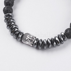 Синтетические браслеты из гематитового растяжения&nbsp;BJEW-I241-25A