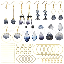 Наборы для изготовления сережек из стеклянных подвесок своими руками&nbsp;DIY-FS0009-01