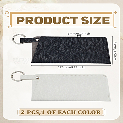 2 шт. 2-х цветный футляр для очков из искусственной кожи&nbsp;ABAG-LP0001-85B