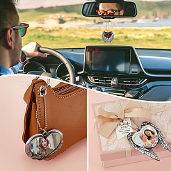 6 комплект 6 стилей цинковый сплав термоперенос сублимационная заготовка подвеска украшения&nbsp;AJEW-GA0007-54