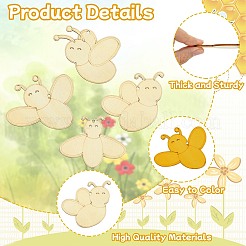 8 шт. 8 стиля подвесные украшения из дерева в форме пчел&nbsp;DIY-CJC0015-01