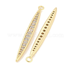 Латунные микропаве прозрачные подвески с фианитом&nbsp;KK-S386-25G