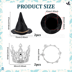 2 шт. ПВХ шляпы ведьмы&nbsp;AJEW-ME0002-49