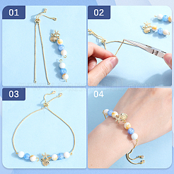 12 шт. 4 цвета стойка покрытие регулируемый латунный слайдер изготовление браслета&nbsp;KK-SP0001-81