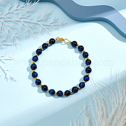 1 нить бусин из натурального тигрового глаза&nbsp;G-OC0002-19