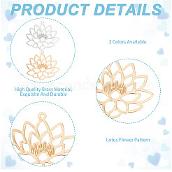 60 шт. 2 стиля долговечных латунных подвесок с покрытием&nbsp;KK-HY0003-73