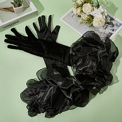 Бархатные перчатки с длинными пальцами&nbsp;AJEW-WH20067-005B