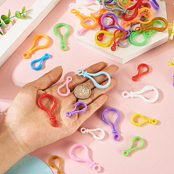 100 шт. 20 стиля непрозрачный однотонный пластиковый брелок в форме шарика с защелкой и защелкой&nbsp;KY-TA0001-58