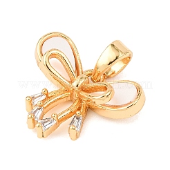 Латунные микропаве прозрачные подвески с фианитом&nbsp;KK-C249-03G