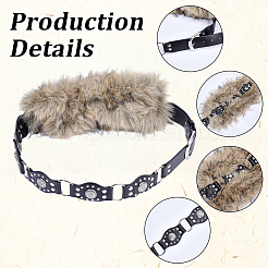 Цепочные ремни из искусственного меха и искусственной кожи&nbsp;AJEW-WH20072-55B-02
