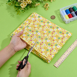 Хлопчатобумажная ткань с цветочным узором&nbsp;DIY-WH0591-275A