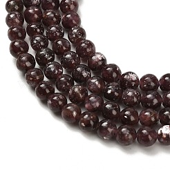 Натуральный лепидолит / пурпурный слюдяный камень бисер пряди&nbsp;G-H335-B03-4mm-A