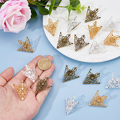 6 пара 3-х цветных треугольных значков из сплава&nbsp;JEWB-DC0001-29