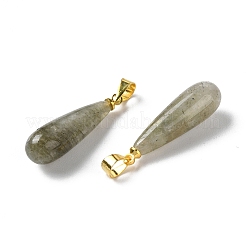 Подвески из натурального лабрадорита в форме капли&nbsp;G-Q005-03G-07