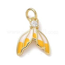 Подвески-рыбий хвост из латуни и эмали&nbsp;KK-B155-13G