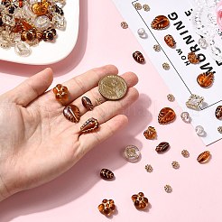 100шт набор из золотистых металлических акриловых бусин&nbsp;OACR-SC0002-44