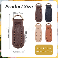 8 шт. 4-х цветные кожаные головки молнии&nbsp;FIND-CL0001-34