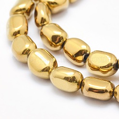 Гальванизировать немагнитных синтетический гематит бисер пряди G-L488-A-05