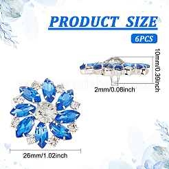 6 шт. латунные пуговицы с 1 отверстиями на ножке&nbsp;BUTT-FG0001-15C