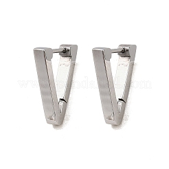Серьги-кольца из нержавеющей стали 304 с треугольными вставками&nbsp;EJEW-P324-01P