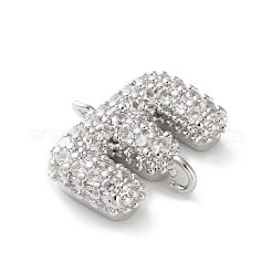 Латунные микро-паве кубические цирконии буквы соединения&nbsp;KK-I717-04E-P