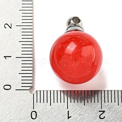 Подвески для флаконов духов из натурального окрашенного белого нефрита&nbsp;G-K338-22P-12