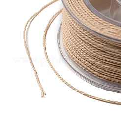 Круглый вощеный полиэфирный шнур&nbsp;YC-C001-01A-12