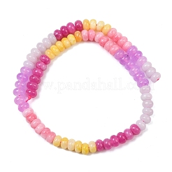 Нити градиентных бусин из натурального белого нефрита&nbsp;G-NH0006-A09-01