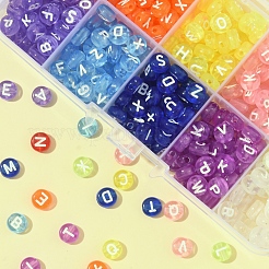 500шт 10 цвета прозрачные акриловые бусины&nbsp;TACR-FS0001-57