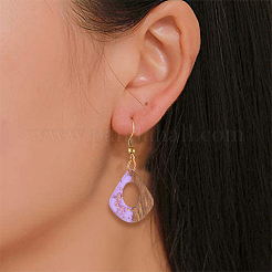 Подвески из прозрачной смолы и ореха&nbsp;RESI-CJ0001-74